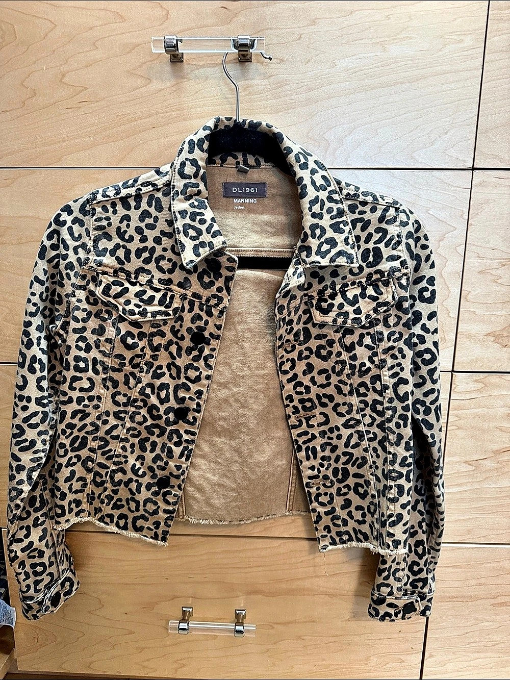 DL1961 Manning Jacket Animal Print in Brown & Black